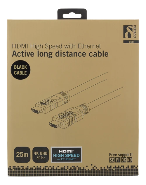 Deltaco 25m HDMI kabelio pakuotė