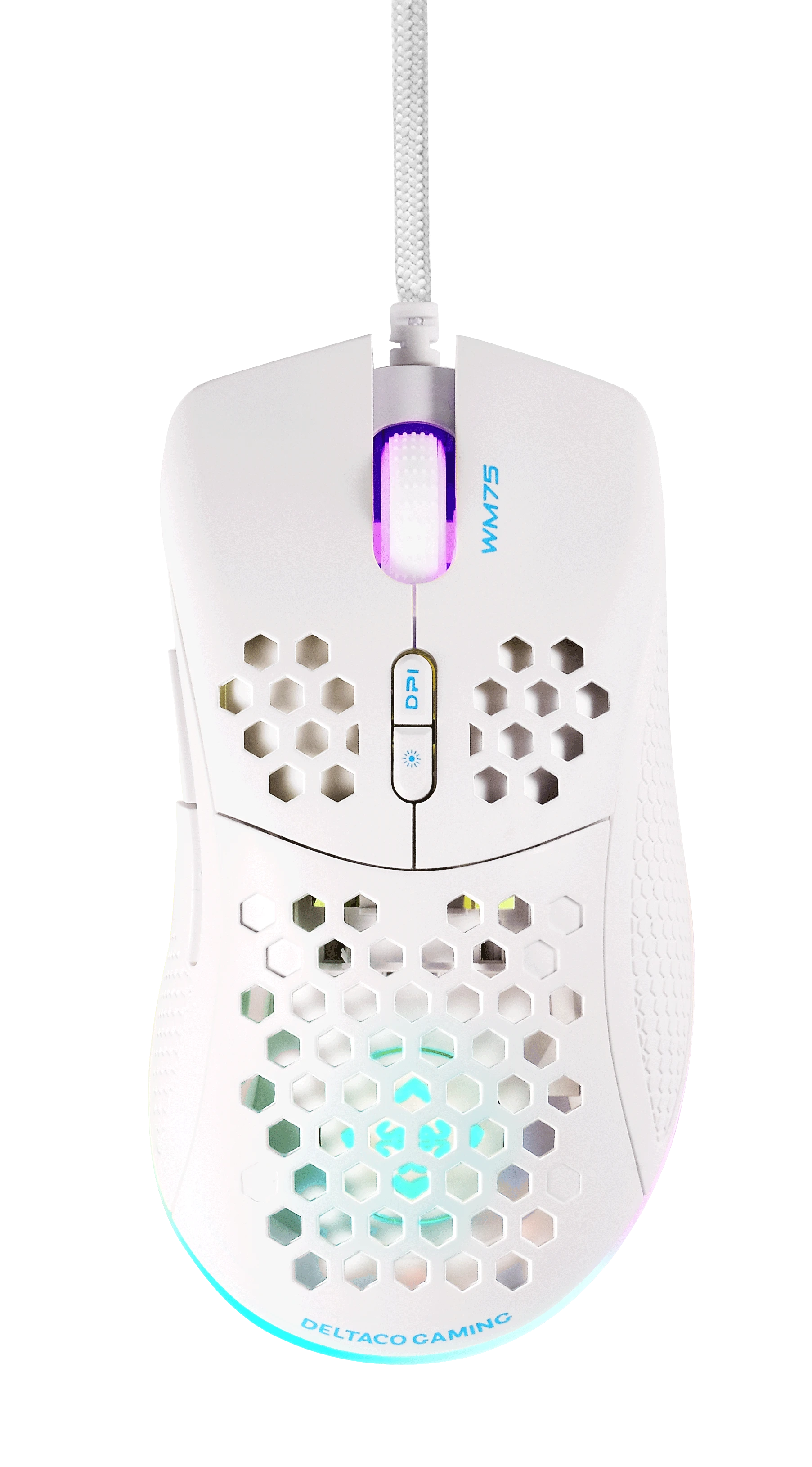 Deltaco Gaming Baltas LINE WM75 Lengva žaidimų pelė, RGB, balta GAM-108-W