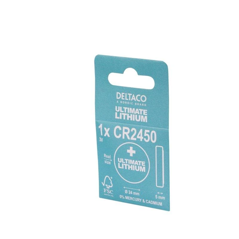 Deltaco CR2450 ličio baterijos pakuotė