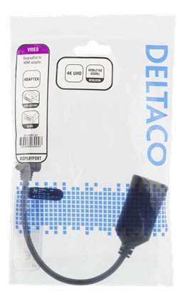 Deltaco DisplayPort į HDMI laidas pakuotėje