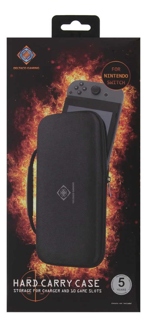 Dėklas DELTACO GAMING Nintendo Switch, 10 kišenių žaidimų, juodas / GAM-089