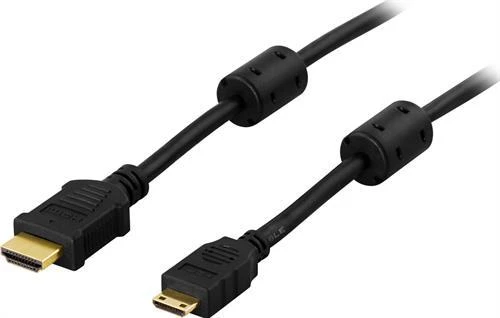 DELTACO HDMI laidai, A tipo HDMI - Mini HDMI , 4K, 5m, juodas HDMI-1056