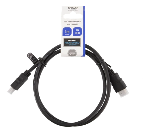 Deltaco HDMI kabelis pakuotėje