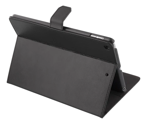 „DELTACO iPad 9.7“ (2017/2018) dėklas, veganiškos odos, atrama, juoda IPD-2017-2