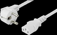 Kabelis Deltaco, 10m, max 250V / 10A, baltas DEL-111AV