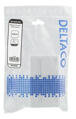DELTACO Keystone virštinkinė dėžutė, 4 Ports, Balta / VR-224