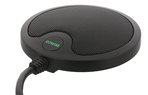 Mikrofonas DELTACO OFFICE su USB ir 3,5 mm garso prievadu, VoIP / Skype, juodas / DELC-0002