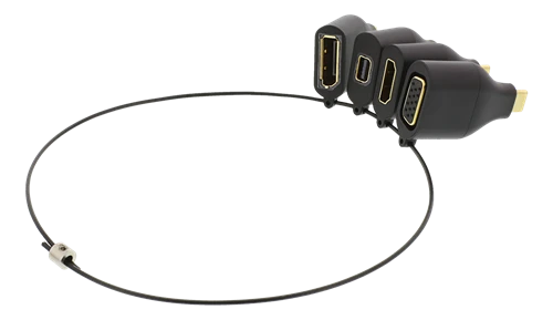 DELTACO OFFICE USB-C adapterių komplektas, mDP, DP, VGA, HDMI, juodas / USBC-AR1