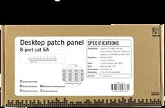 DELTACO Patch Panel, 8xRJ45, Cat6a, montuojamas ant sienos, 10Gbps, Krone terminalai, metalinis, pilkas / PAN-210