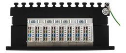 DELTACO Patch Panel, 8xRJ45, Cat6a, Montuojamas ant sienos, 10Gbps, Krone terminalai, Metalas, Juodas / PAN-211