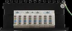 DELTACO Patch Panel, 8xRJ45, Cat6a, Montuojamas ant sienos, 10Gbps, Krone terminalai, Metalas, Juodas / PAN-211