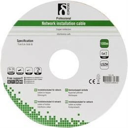 DELTACO S / FTP Cat7 Instaliacinis kabelis, 100m, 600MHz, Delta Certified, LSZH, pilkas TP-70