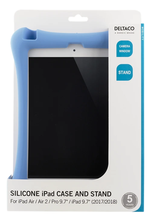 DELTACO silikoninis dėklas iPad Air, Air 2, iPad Pro 9.7 " ir iPad 9.7",mėlynas / TPF-1300