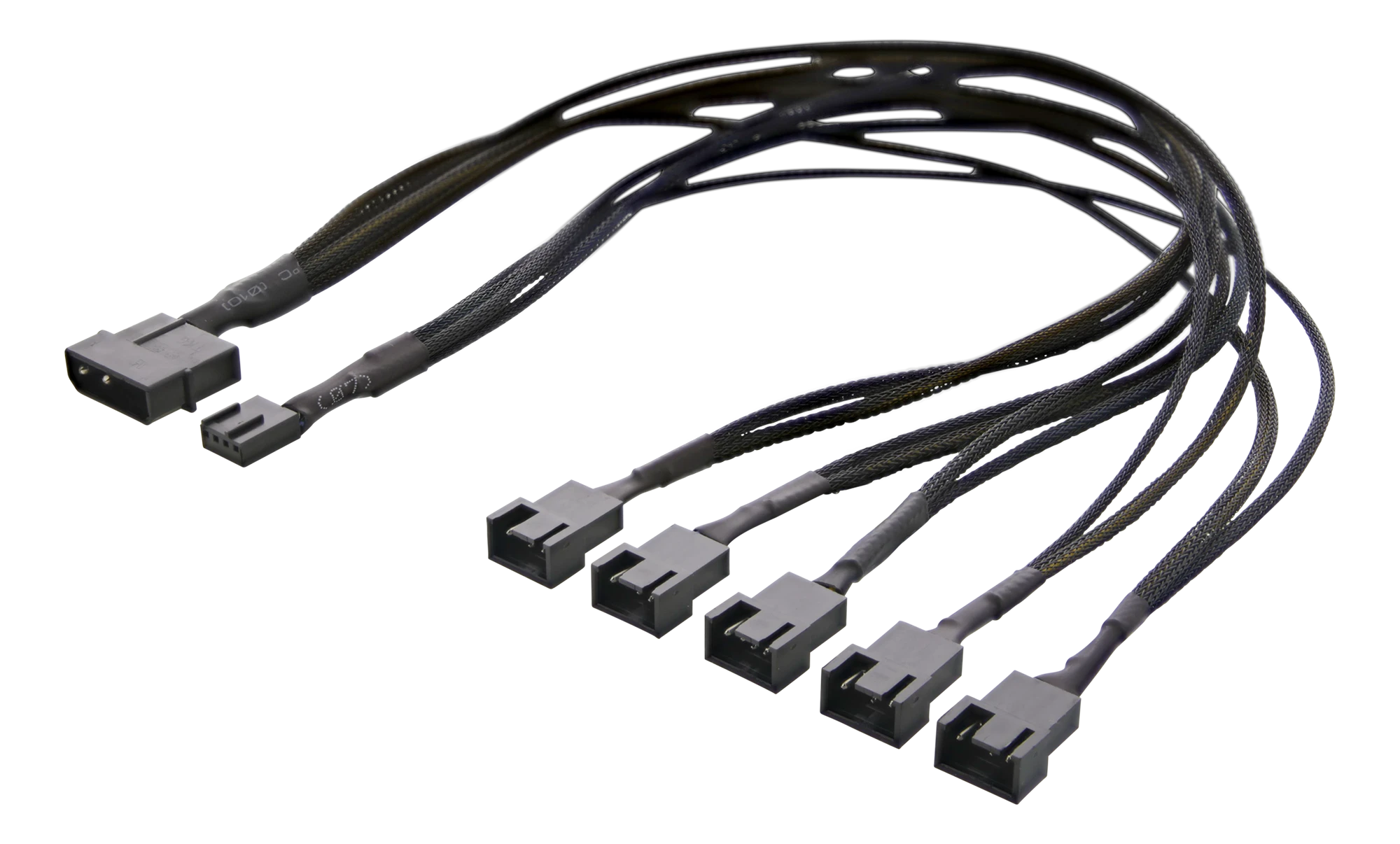 DELTACO skirstytuvas PWM-fläktar, 4 kontaktų iki 5x4 kontaktų ho, Molex ström