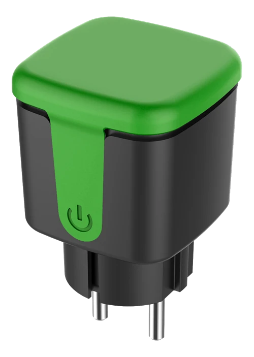DELTACO SMART HOME lauko kištukas, „WiFi“, IP44, 1xCEE 7/3, 13A, juodas / žalias SH-OP01