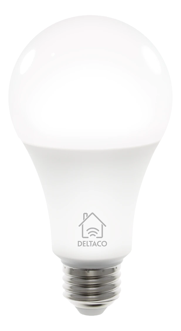 DELTACO SMART HOME LED lemputė, E27, WiFI 2.4GHz, 9W, 810lm, 2700K; 6500K, 220 ;240 V, balta SH-LE27W