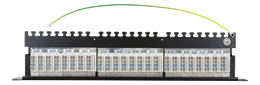 Komutacinė panelė Deltaco, 24xRJ45, Cat6a, 10Gbps, 1U, 19 ", PAN-200
