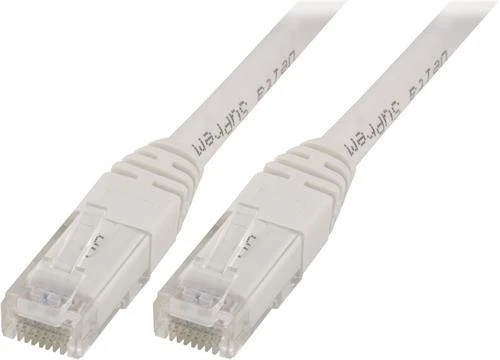 Goobay DELTACO U / UTP Cat5e jungiamasis kabelis, 1m, 100MHz, Delta sertifikuotas, baltas / V1-TP