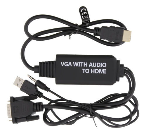 VGA į HDMI adapteris su garso jungtimi