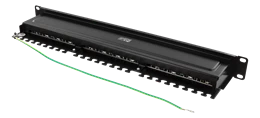 Deltacoimp DELTACO STP komutacinė panelė, 24xRJ45, Cat6, 10Gbps, Krone gnybtais, 1U, 19 ", metalinis, juodas / PAN-201