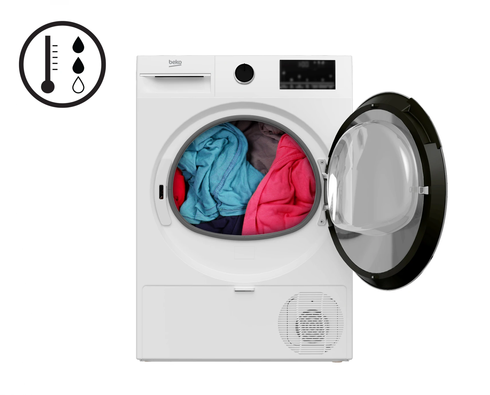 Džiovyklė su šilumos siurbliu Beko B5T89243M, 9 kg, Juoda aprašymas - Prekės nuotrauka