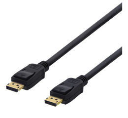DisplayPort kabelis, 0,5 m, 4K UHD, DP 1.2 DELTACO juodas / DP-1005D