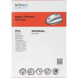 Nordic Home Culture Dulkių maišeliai Nordic Quality MSI2222 Bosch 5vnt / 358510
