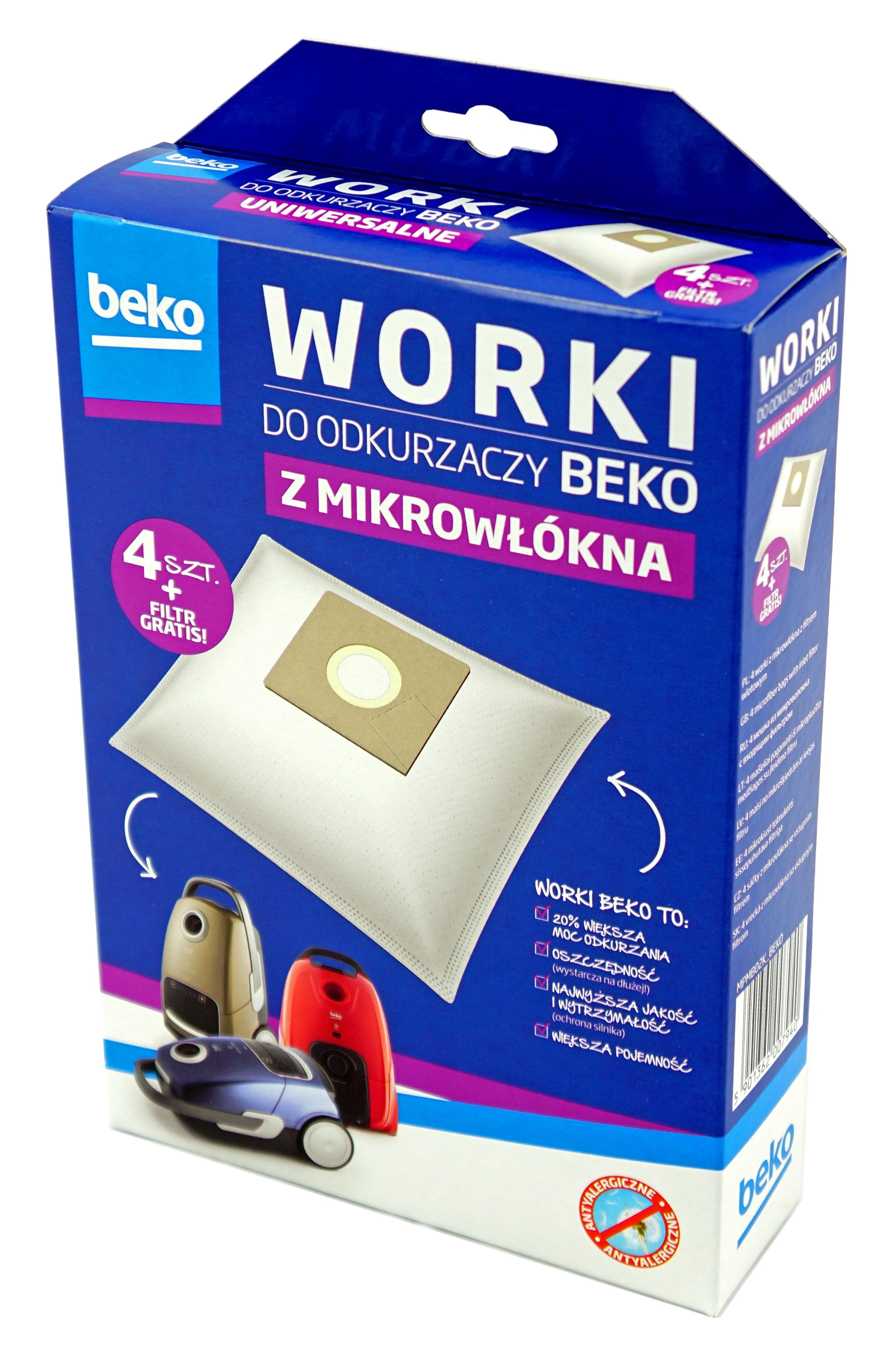 Dulkių maišelis BEKO WM01