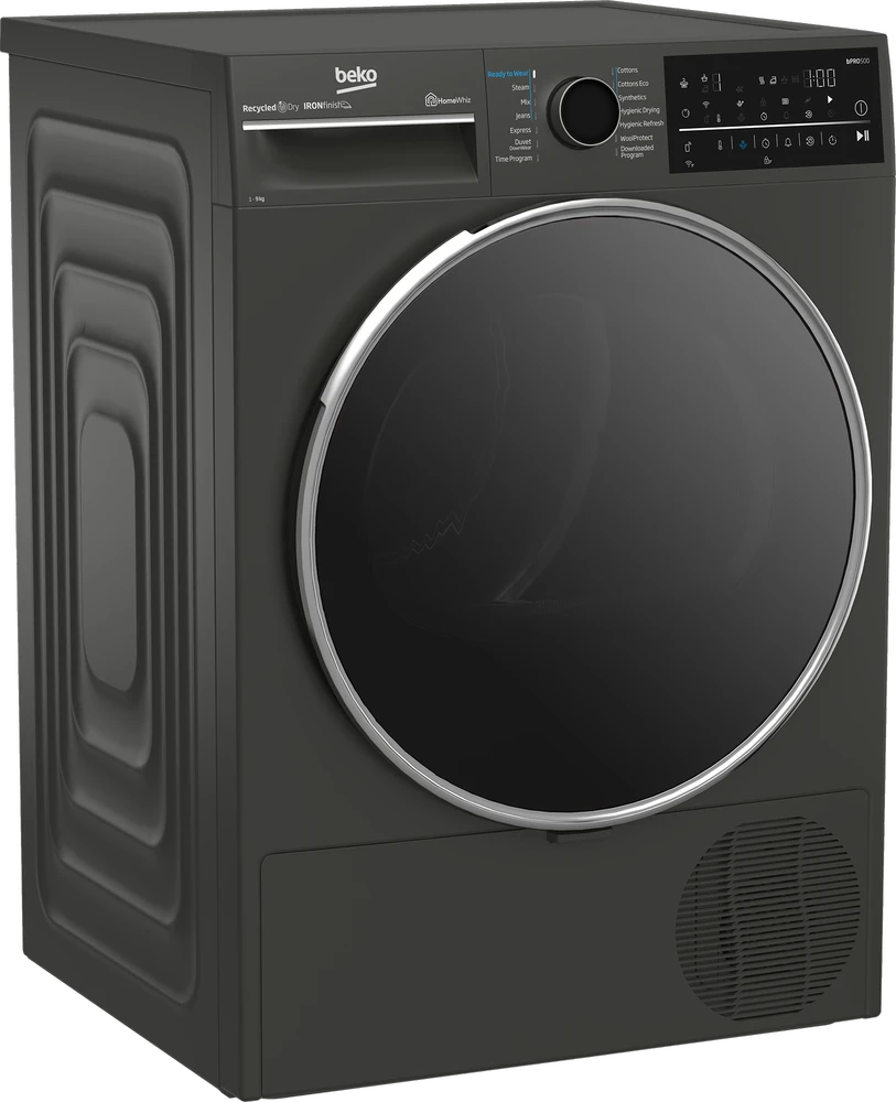 Džiovyklė su šilumos siurbliu Beko B5T89243M, 9 kg, Juoda