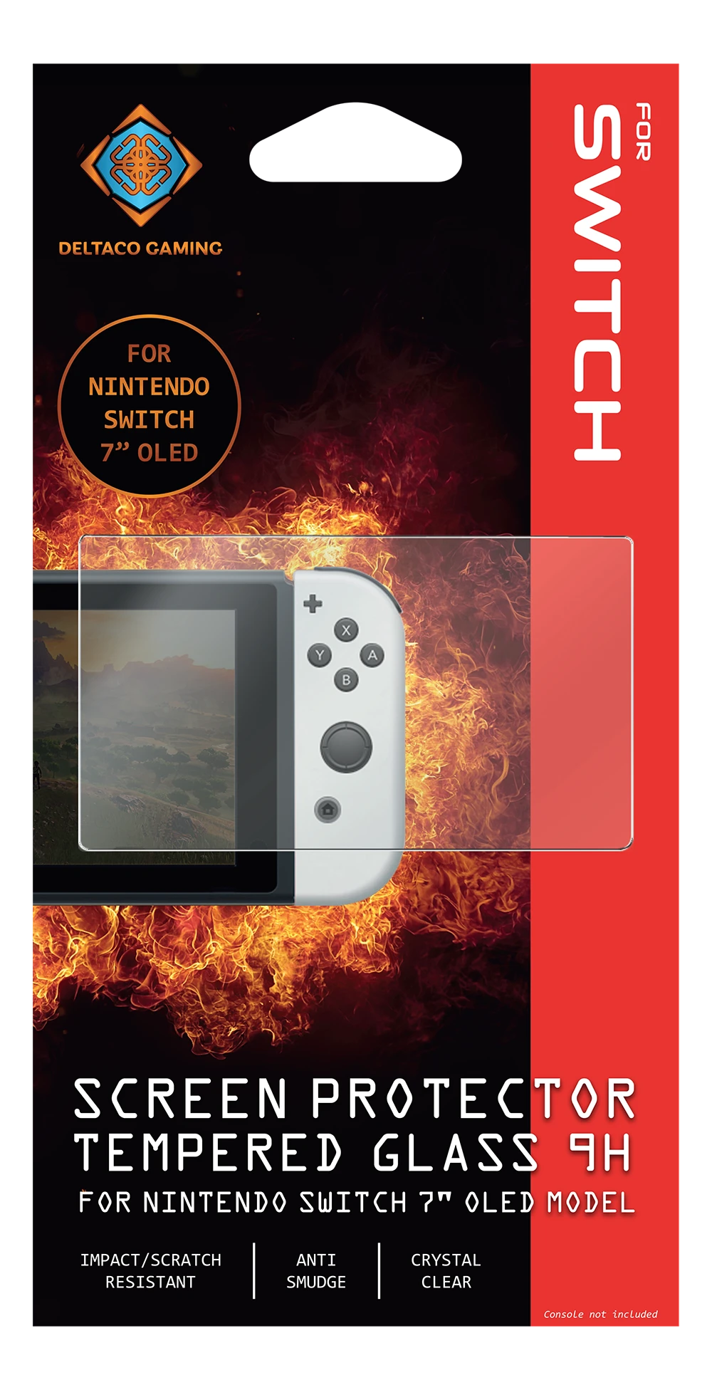 Ekrano apsauga DELTACO GAMING skirta Nintendo Switch OLED 7", atspari įbrėžimams, skaidri, 0,33 mm / GAM-151