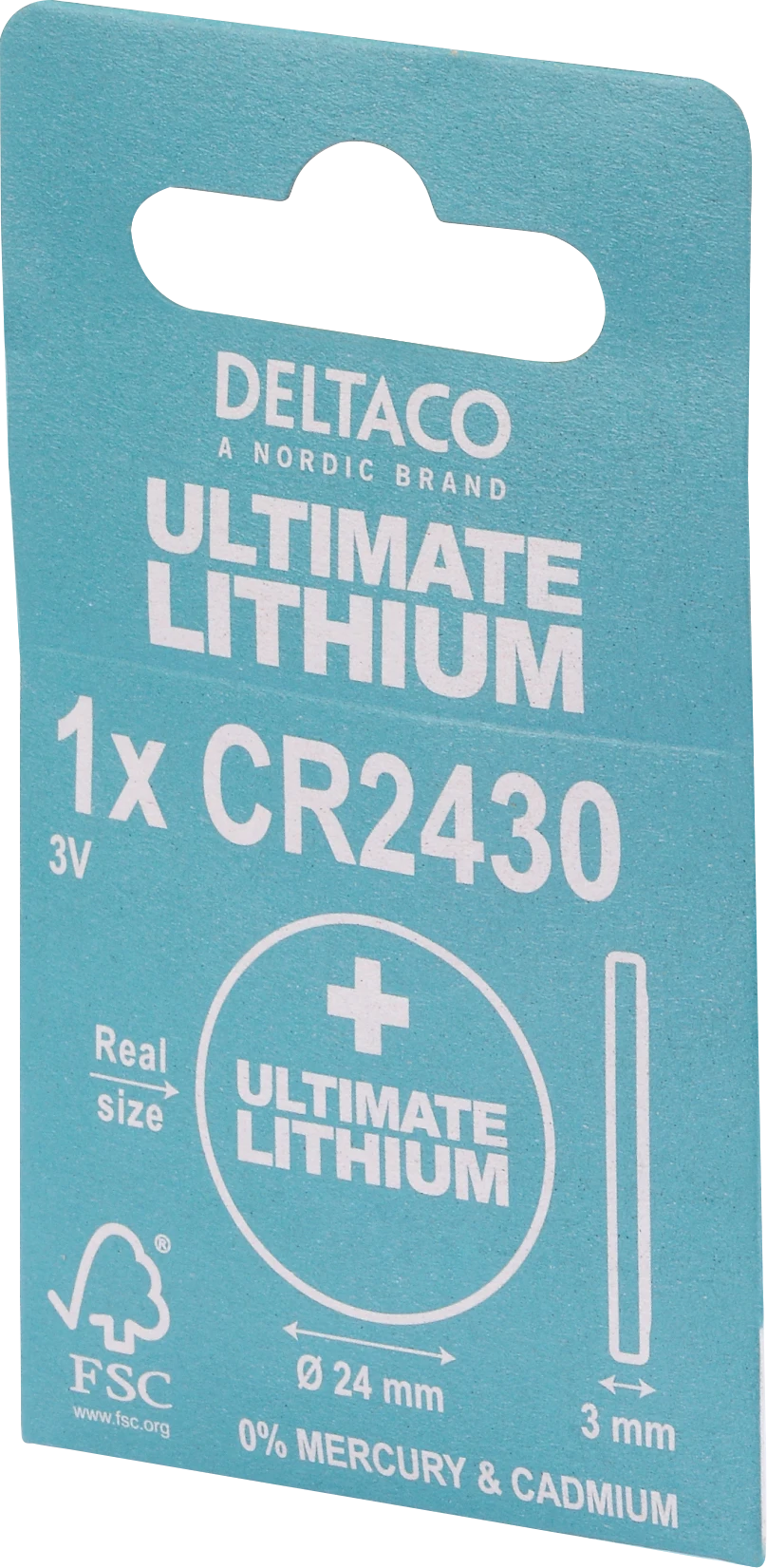 Elementas DELTACO 3V, CR2030, 1 vnt. pakuotė / ULT-CR2430-1P