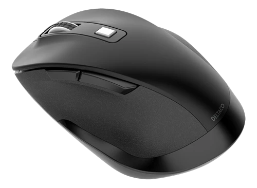 Deltaco Ergoniška pelė DELCO OFFICE tylūs patarimai, bevielė 2.4G, 2400 DPI, juoda / DE-0310