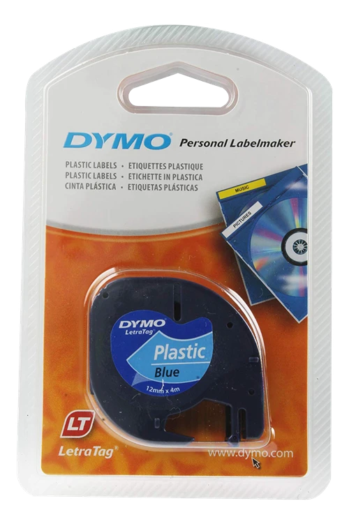 DYMO S0721650 etikečių juostelė Juoda ant mėlynos