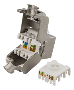 FTP Cat6" kabelių tinklo jungtis, apsaugota, 22-26AWG, "be įrankių" DELTACO / MD-108