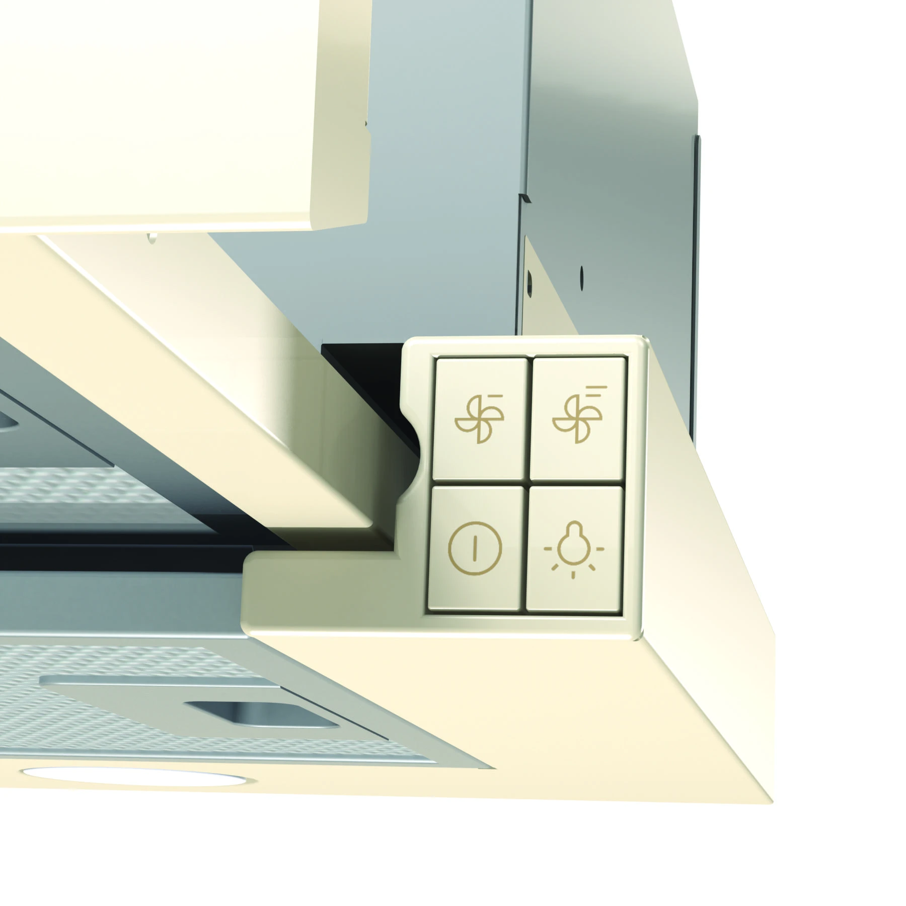 Gartraukis Gorenje | Gaubtas | BHP62CLI | Teleskopinis | C energijos vartojimo efektyvumo klasė | Plotis 60 cm | 435 m³/h | Mechaninis valdymas | LED | Dramblio kaulas