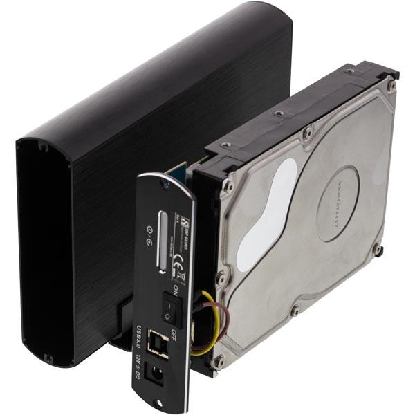 HDD dėžutė DELTACO SATA 3.5" USB 3.0, juoda / MAP-GD34U3
