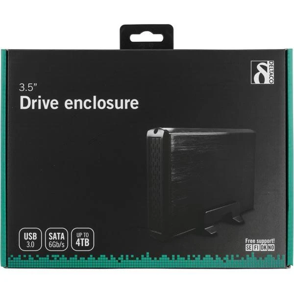 HDD dėžutė DELTACO SATA 3.5" USB 3.0, juoda / MAP-GD33U3