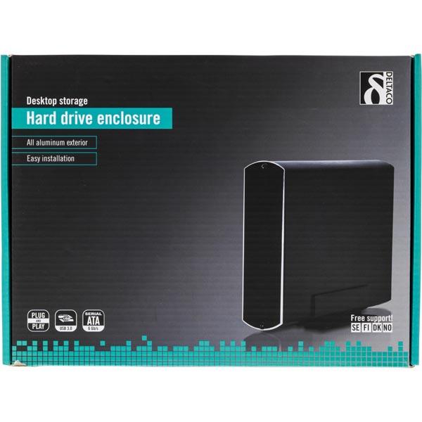 HDD dėžutė DELTACO SATA 3.5" USB 3.0, juoda / MAP-GD34U3