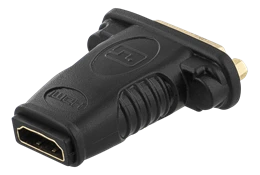 Goobay HDMI adapteris, 1080p @ 60Hz, HDMI 19 kontaktų - DVI-D mo, auksinės spalvos jungtys, juodos DELTACO / HDMI-10A