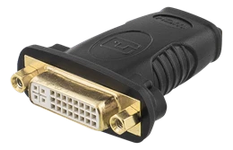 Goobay HDMI adapteris, 1080p @ 60Hz, HDMI 19 kontaktų - DVI-D mo, auksinės spalvos jungtys, juodos DELTACO / HDMI-10A