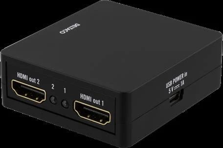 Deltaco HDMI skirstytuvas su dviem išvesties prievadais