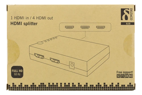 Deltaco HDMI skirstytuvo pakuotė