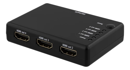 Deltaco HDMI skirstytuvas su 4 išvesties jungtimis