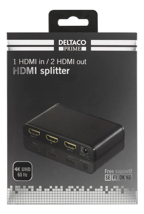 Deltaco HDMI skirstytuvo pakuotė 1 į 2