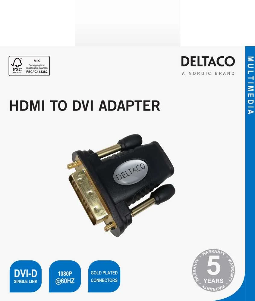 HDMI į DVI-D adapteris, juodas