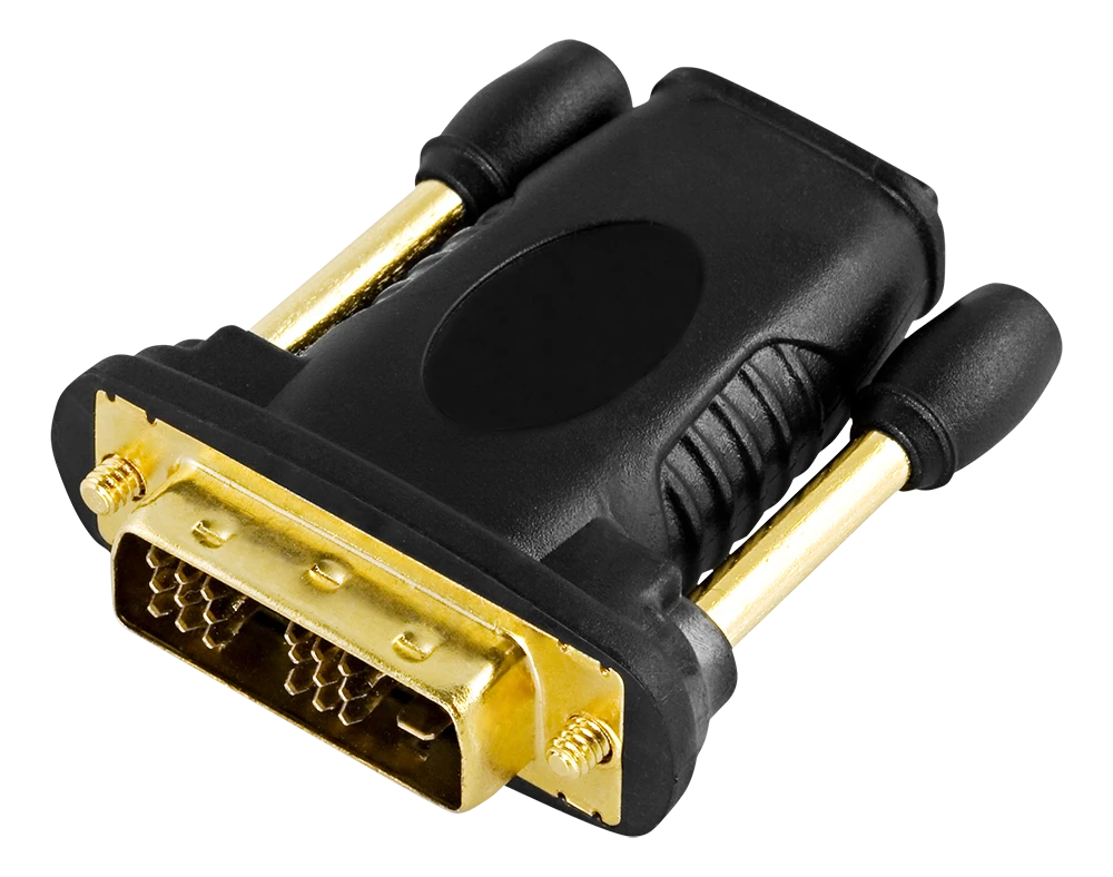 HDMI į DVI-D adapteris su paauksuota jungtimi