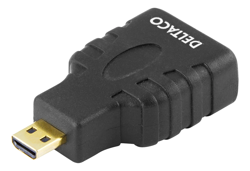 Deltaco micro HDMI jungtis su auksine jungtimi
