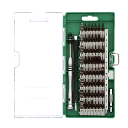 Išmaniųjų telefonų remonto rinkinys, 58 vnt., „Precision CRV“ DELTACOIMP žalia / VK-55