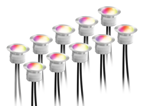 Išmanusis terasos/ kiemo apšvietimas DELTACO SMART HOME švelni balta ir RGB spalvos, sidabrinis / SH-DLK01