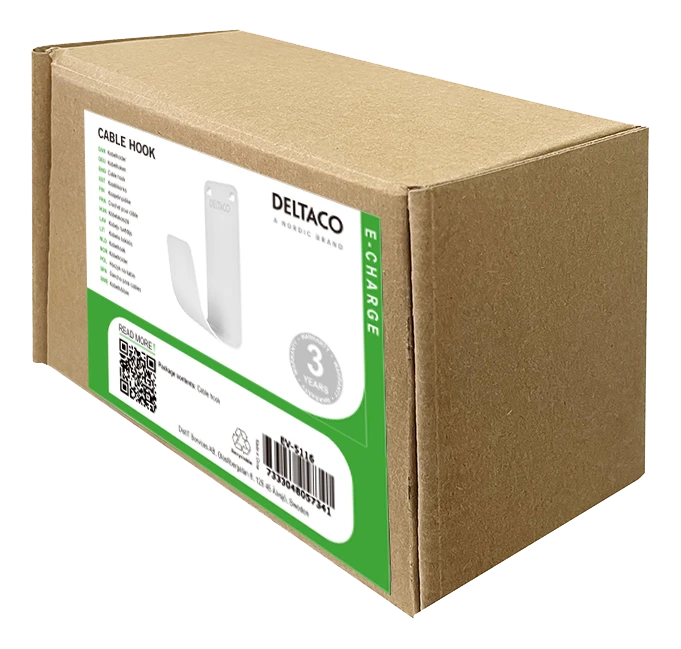Kabelio laikiklis DELTACO E-CHARGE SS304, baltas / EV-5116